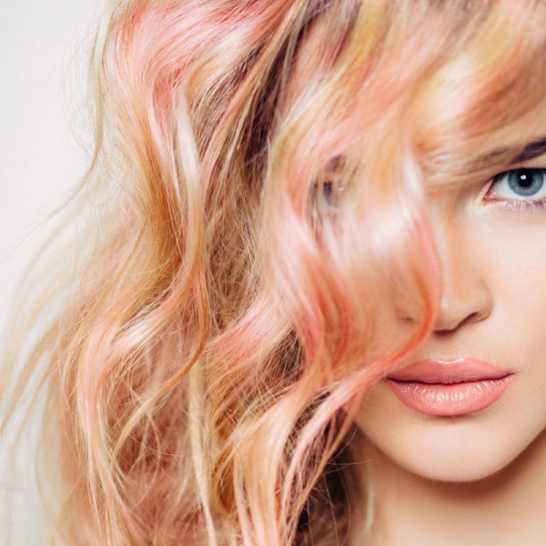 Colorme Coral Temporary Hair Color on Light Hair