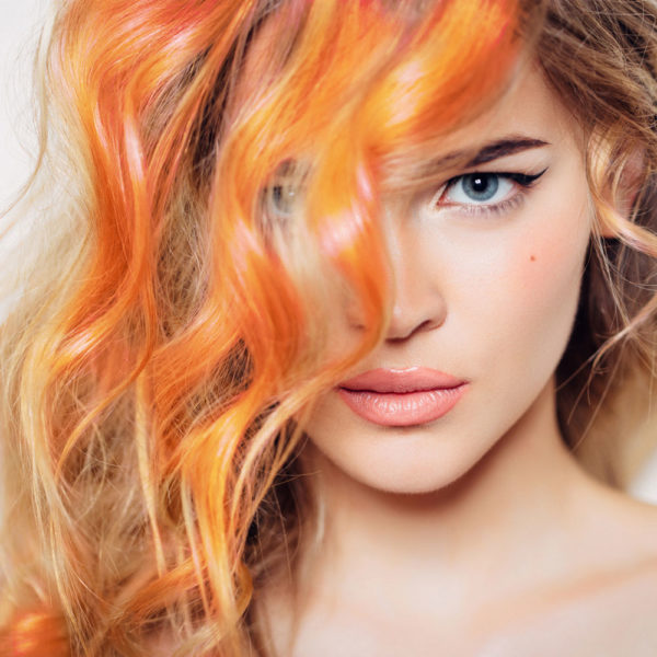 Colorme Tangerine Temporary Hair Color on Light Hair