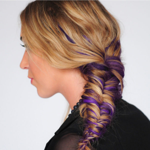 Colorme Violet Desire Temporary Hair Color on Light Hair